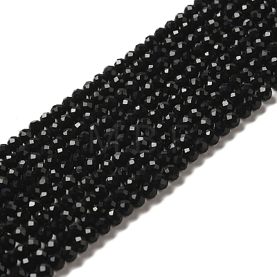 Natural Black Onyx Beads Strands X-G-K020-3mm-30-1