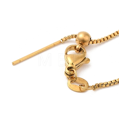 304 Stainless Steel Box Chain Necklace for Women NJEW-G104-05G-1
