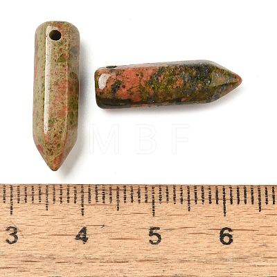 Natural Unakite Pointed Pendants G-C158-05J-1