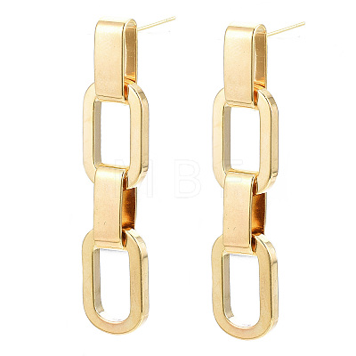 Brass Cable Chain Tassel Earrings X-KK-S356-352-NF-1