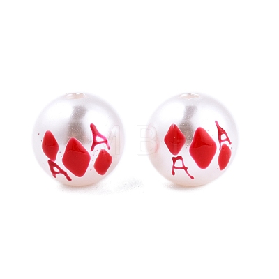 Halloween Opaque ABS Plastic Imitation Pearl Enamel Beads KY-G020-01L-1