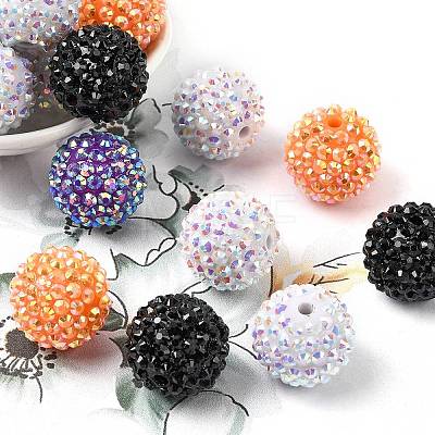 Halloween Theme Resin Rhinestone Beads RESI-L049-01C-1