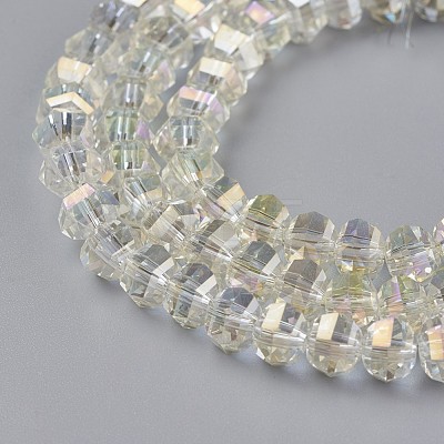 Electroplate Glass Beads Strands EGLA-L012-B-FR06-1
