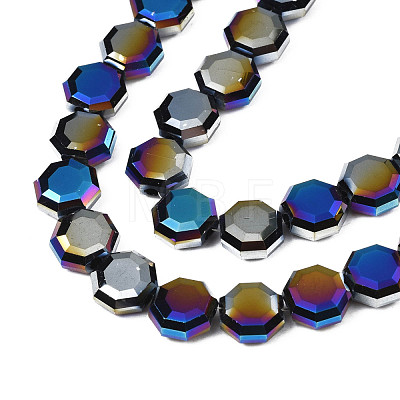 Electroplate Glass Beads Strands EGLA-N002-27-G03-1