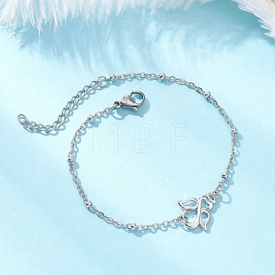 Brass Link Bracelets BJEW-JB12886-1