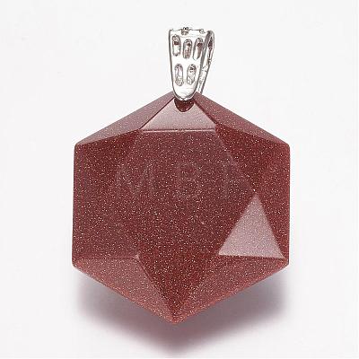 Synthetic Goldstone Pendants G-E338-09I-1