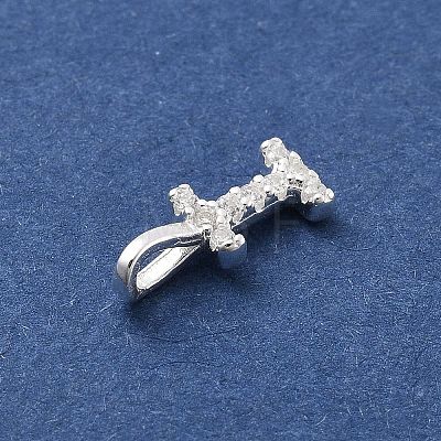 925 Sterling Silver with Cubic Zirconia Charms STER-Q004-01I-S-1