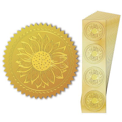 Self Adhesive Gold Foil Embossed Stickers DIY-WH0211-371-1