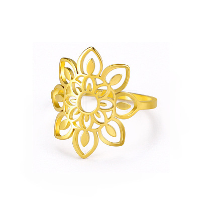 Bohemian Style 304 Stainless Steel Finger Rings for Women FS-WGCEB2E-08-1
