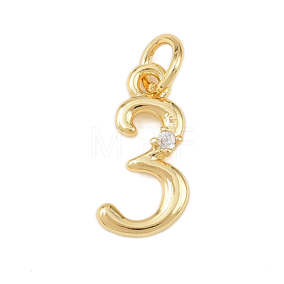 Brass Micro Pave Clear Cubic Zirconia Charms KK-P339-27G-03-1