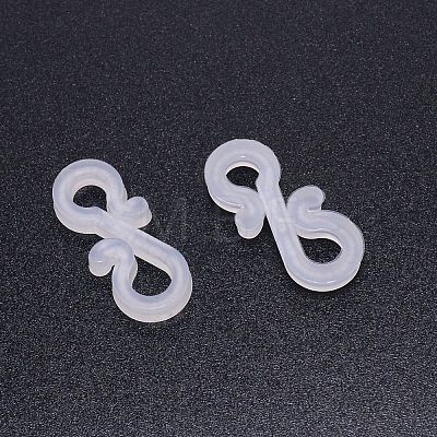 Plastic Curtain Hanger Double Hooks FIND-WH0082-81-1