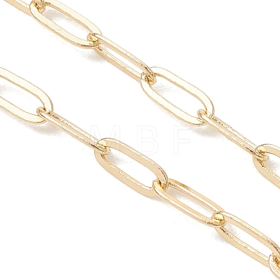 Natural Pearl Rice Beads Tassel Pendant OT Necklaces with Brass Paperclip Chains NJEW-JN05941-1