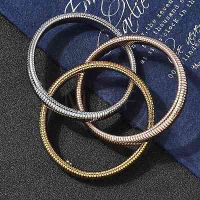 304 Stainless Steel Stretch Bracelets BJEW-A031-01A-M-1