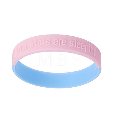 Silicone Wristbands Bracelets BJEW-TW0001-01-1