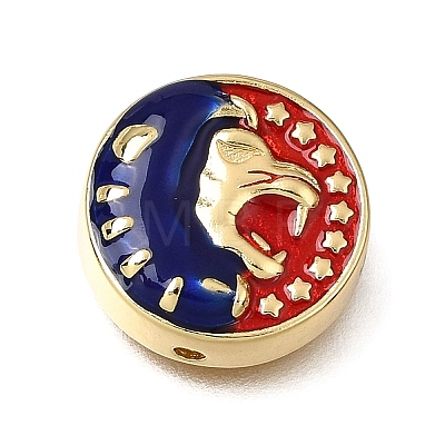 Brass with Enamel Beads KK-CBAA632-18G-1