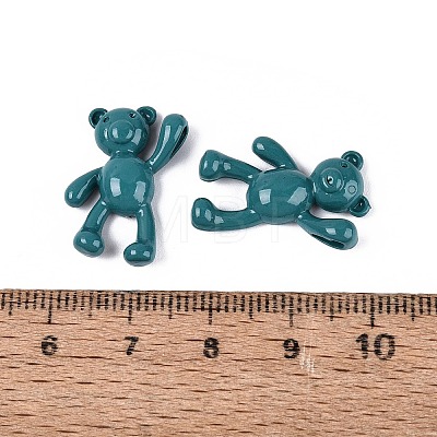 Spray Painted Alloy Pendants PALLOY-Q466-02C-1