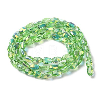 Transparent Electroplate Glass Beads Strands GLAA-Q099-F01-02-1
