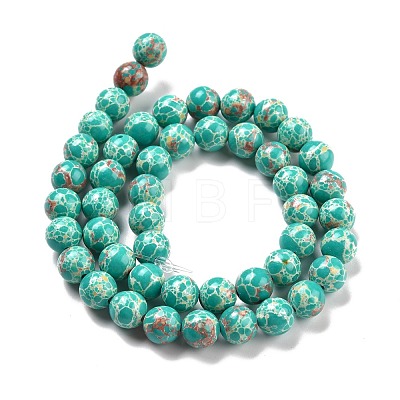 Synthetic Imperial Jasper Beads Strands G-E568-01B-02-1
