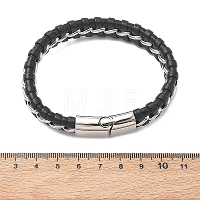 Braided Microfiber Leather Cord Bracelets BJEW-C153-01E-1