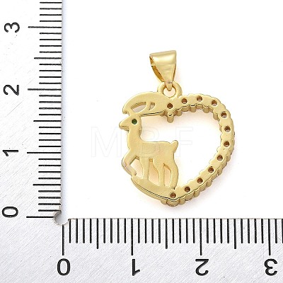 Brass Micro Pave Cubic Zirconia Pendants KK-M319-23G-01-1