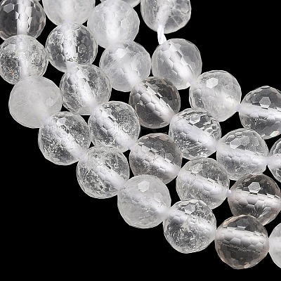 Natural Quartz Crystal Beads Strands G-Z164-B02-6mm-1