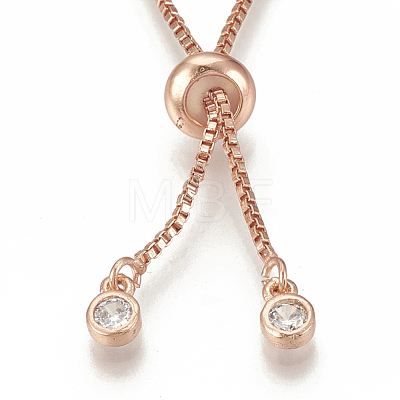 Adjustable Brass Necklace Making KK-Q746-002RG-1