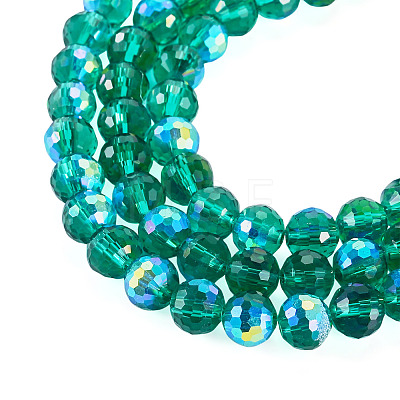1 Strand Electroplate Transparent Glass Beads Strands EGLA-TADJ0001-15E-1