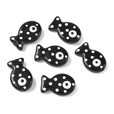 Baking Paint Glass Enamel Beads LAMP-D303-04K-1