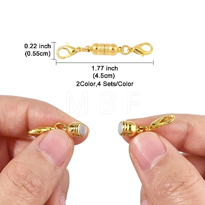 8 Sets Brass Magnetic Clasps Converter KK-FS0001-54-1
