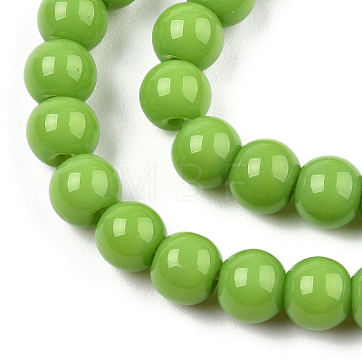 Opaque Solid Color Glass Beads Strands GLAA-T032-P4mm-06-1
