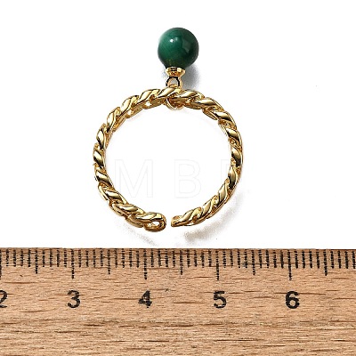 Brass Curb Chain Cuff Rings for Women RJEW-Z085-03G-02-1