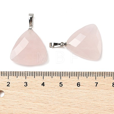 Natural Rose Quartz Pendants G-L614-D04-P04-1