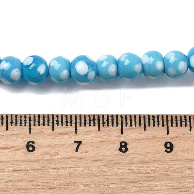 Handmade Lampwork Beads LAMP-D002-6mm-01G-1