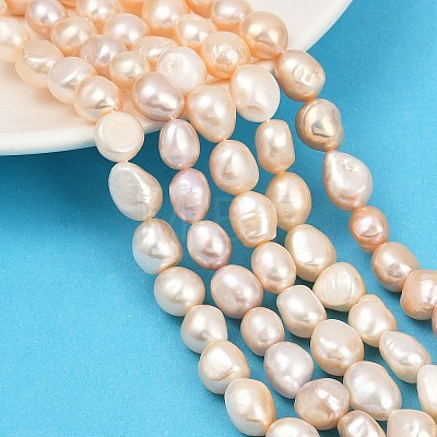 Natural Cultured Freshwater Pearl Beads Strands PEAR-P064-20L-04B-1