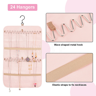 Double-sided PVC Wall-Mounted Jewelry Hanging Rolls AJEW-WH0323-01A-1