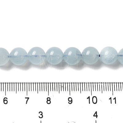 Round Natural Aquamarine Bead Strands G-F289-04-8mm-1