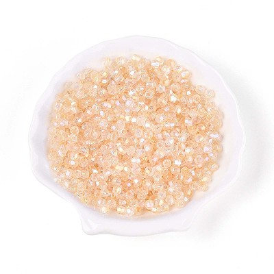 Transparent Spray Painted Glass Beads EGLA-N018-4mm-09-1