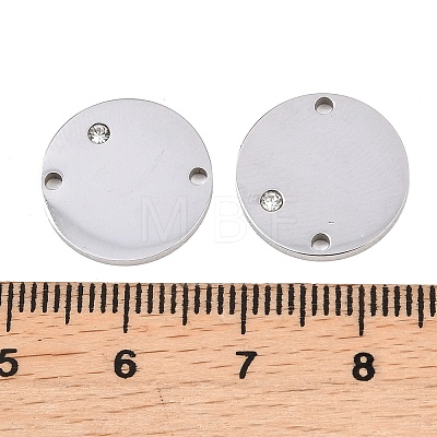 316 Surgical Stainless Steel Micro Pave Cubic Zirconia Links connectors STAS-K178-23P-1