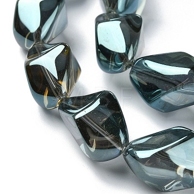 Electroplate Transparent Glass Beads Strands EGLA-E060-01A-FR02-1