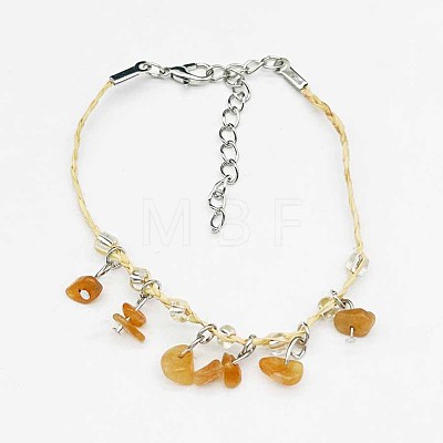 Boho Multicolor Beads Gravel Woven Anklets NI3563-14-1