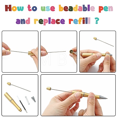 Plastic Beadable Pens AJEW-L082-A08-1