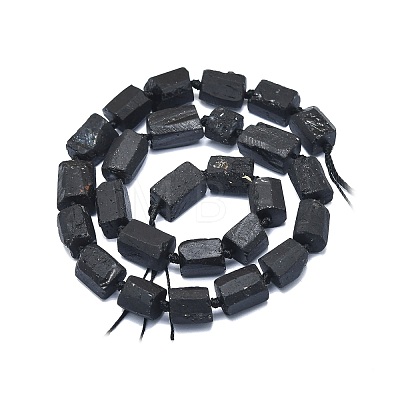 Natural Black Tourmaline Beads Strands G-F715-111-1