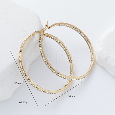 304 Stainless Steel Hoop Earrings WV2834-1