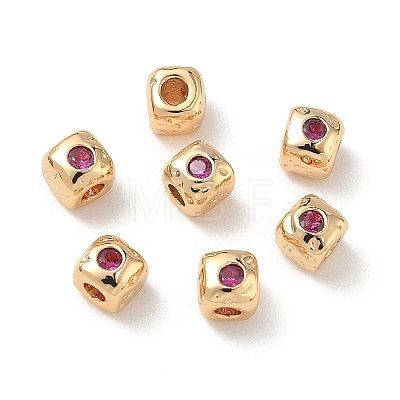 SHEGRACE Brass Cubic Zirconia Beads XGRQ4H341-682G-A-1