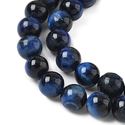 Grade B Natural Tiger Eye Beads Strands X-G-F591-18-8mm-01-1