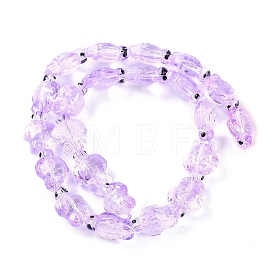 Transparent Glass Enamel Beads Strands GLAA-B021-06B-1