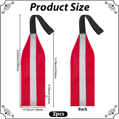 2Pcs Oxford Fabric Reflective Safety Flag for Kayaks AJEW-GF0014-19C-1