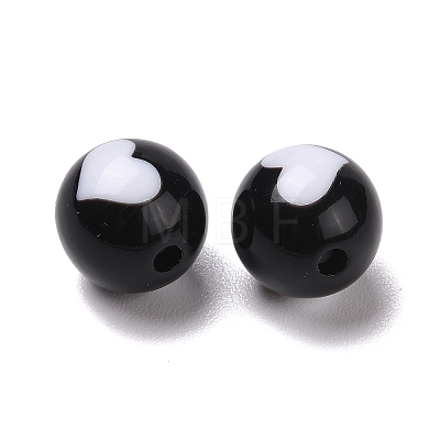 Two-Tone Acrylic Beads OACR-U003-02B-1