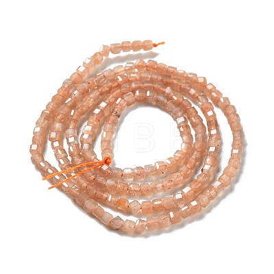 Natural Orange Sunstone Beads Strands G-D467-A12-1