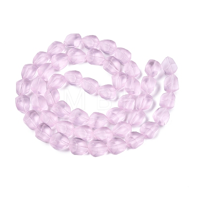 Frosted Glass Beads Strands GLAA-T023-30B-1